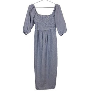 Free Assembly Blue & White Summer Maxi Dress